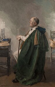 The Green Cloak, a portrait of George Dudley Seymour, on display at the Wadsworth Atheneum (1925)