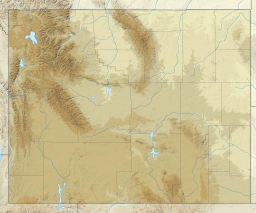 Location of Coyote Lake in Wyoming, USA.
