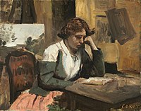 Jean-Baptiste-Camille Corot, Young Girl Reading, 1868, National Gallery of Art[10]