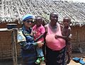 BANAIR-13 with Congo Pygmies at Mambasa, Democratic Republic Congo.