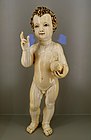 Ivory carving of Christ Child with gold paint (c. 1580–1640), Philippines