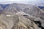 Crazy Peak (left background) rises above a relatively barren region