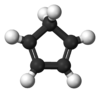 Ball and stick model of cyclopentadiene