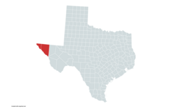 El Paso metropolitan area in red