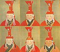 Portrait of Yuan dynasty empresses, wearing the Mongolian robe and guguhat; a distinct way of dressing from the Han Chinese women.