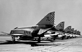McDonnell Douglas F-4 Phantom IIs of VF-22L1 at JFTB, 1970
