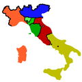 1859:   Kingdom of Sardinia   Kgdm Lombardy–Veneto   Duchies Parma–Modena-Tuscany   Papal States   Kingdom of the Two Sicilies