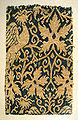 Ilkhanate, Lampas with phoenix, silk and gold, Iran or Iraq, 14th century.