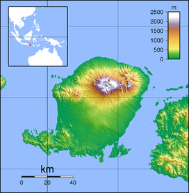 Mount Rinjani is located in Lombok
