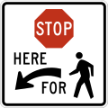 R1-5b Stop here for pedestrians