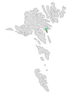 Location of Nes kommuna in the Faroe Islands
