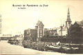 Marchienne-au-Pont in 1900 with the old church.