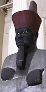 Mentuhotep II wearing the red crown, Cairo Museum.