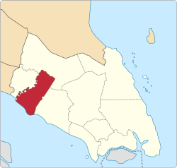 Location of Muar District in Johor
