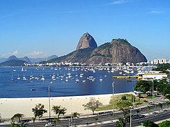 Botafogo Bay and beach with Sugarloaf in the background