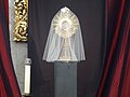 Monstrance as part of the Easter "Tomb of the Lord" scene in St. Kazimierz Church, Warsaw, Poland.