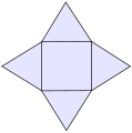Netz einer quadratischen Pyramide