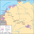 Reiseroute von Johanna von Bayern im Jahre 1370