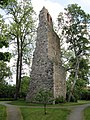 The ruins of the Church of Saint Lawrence in Sigtuna, located along Prästgatan. Few remnants remain. The church was constructed in connection with the Christianization of Sweden in the 12th century.