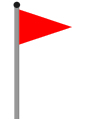 Windwarnung für Kleinboote (>6 Bft) – rotes über weißem Licht