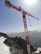 Tower crane atop Mont Blanc