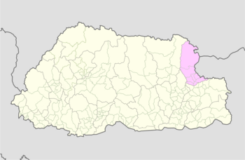 Location of Toetsho Gewog