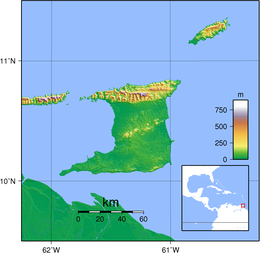 Topography of Trinidad and Tobago