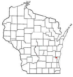 Location of Farmington, Washington County, Wisconsin