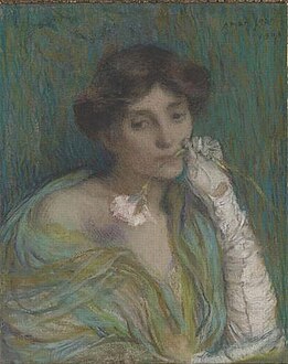Femme à l'œillet (1908), pastel (1908)