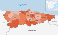 Gerichtsbezirke in der autonomen Gemeinschaft Asturien