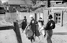 Jews being deported to the Mogilev Ghetto, 1941
