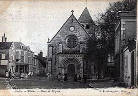 The Church of Sainte-Colombe in Clion, in 1900