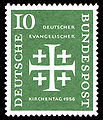 Briefmarke der Deutschen Bundespost (1956): Deutscher Evangelischer Kirchentag 1956 in Frankfurt am Main
