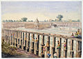 A large wooden arena at Amarapura in 1855