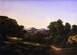Enchanted Rock near Fredericksburg, painted by Hermann Lungkwitz in 1864, oil.