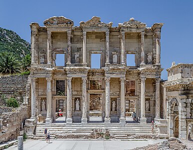 Roman Composite columns of the Library of Celsus, Ephesus, Turkey, unknown architect, c.110 AD