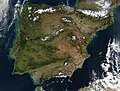 Satellite image of the Iberian Peninsula
