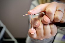 A picture of an IUD, or an intrauterine device. It has copper in it, as well.