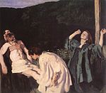 Keresztlevétel ("Descent from the Cross", 1903), by the Baia Mare School painter Károly Ferenczy