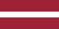 Flagge Lettlands: Lettlands Flagge ist nicht in heraldischem (hoch)rot, sondern ausdrücklich in lettischrot[2] (einem karminrot) gehalten, und der Balken nur halb so breit (2:1:2), also keine Trikolore im Sinne des Begriffs.