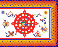 Reconstruction of the Sikkimese flag from 1914 to 1962