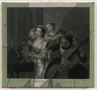 Das Konzert, Trompe-l’œil nach Philippe Mercier, um 1760
