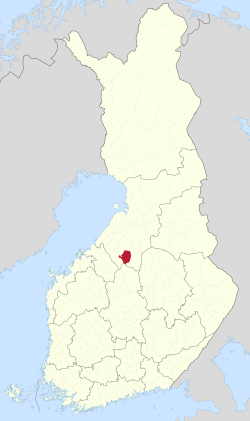 Location of Haapajärvi in Finland