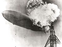 Hindenburg on fire