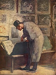 The Print Collector (c. 1860), oil on panel, 34.1 x 26 cm., Philadelphia Museum of Art