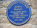 Plaque on Jeffery Hudson's Cottage