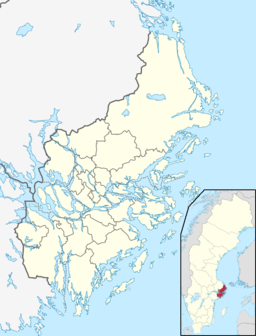 Location of lake within Sweden