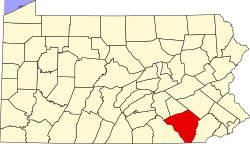 Map of Lancaster County, Pennsylvania