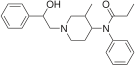 Chemical structure of ohmefentanyl.