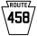 Pennsylvania Route 458 marker